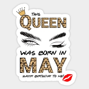 May Birthday Sticker